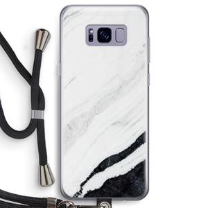CaseCompany Elegante marmer: Samsung Galaxy S8 Transparant Hoesje met koord