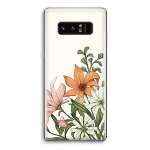 CaseCompany Floral bouquet: Samsung Galaxy Note 8 Transparant Hoesje