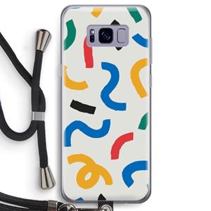 CaseCompany Illustratieve pop 2: Samsung Galaxy S8 Transparant Hoesje met koord