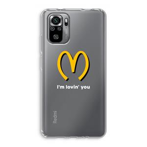 CaseCompany I'm lovin' you: Xiaomi Redmi Note 10S Transparant Hoesje