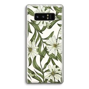 CaseCompany Wit bloemenpatroon: Samsung Galaxy Note 8 Transparant Hoesje