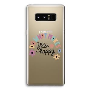 CaseCompany Happy days: Samsung Galaxy Note 8 Transparant Hoesje