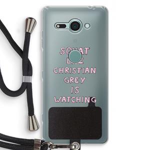 CaseCompany Christian Grey: Sony Xperia XZ2 Compact Transparant Hoesje met koord