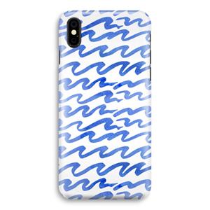 CaseCompany Blauwe golven: iPhone Xs Volledig Geprint Hoesje