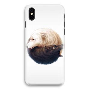 CaseCompany Yin Yang Wolves: iPhone X Volledig Geprint Hoesje