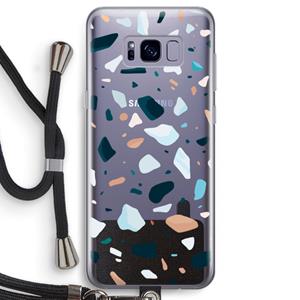 CaseCompany Terrazzo N°13: Samsung Galaxy S8 Transparant Hoesje met koord