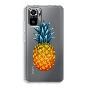 CaseCompany Grote ananas: Xiaomi Redmi Note 10S Transparant Hoesje
