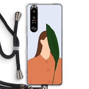 CaseCompany Leaf: Sony Xperia 1 III Transparant Hoesje met koord