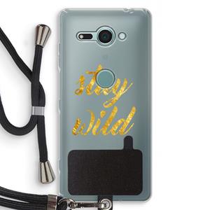 CaseCompany Stay wild: Sony Xperia XZ2 Compact Transparant Hoesje met koord