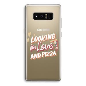 CaseCompany Pizza is the answer: Samsung Galaxy Note 8 Transparant Hoesje