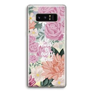 CaseCompany Kindness matters: Samsung Galaxy Note 8 Transparant Hoesje