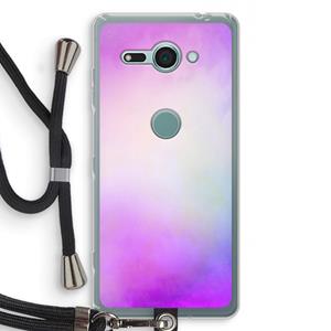 CaseCompany Clouds pastel: Sony Xperia XZ2 Compact Transparant Hoesje met koord