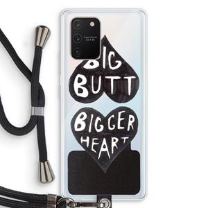 CaseCompany Big butt bigger heart: Samsung Galaxy S10 Lite Transparant Hoesje met koord