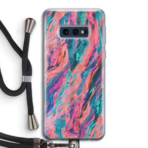 CaseCompany Electric Times: Samsung Galaxy S10e Transparant Hoesje met koord