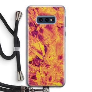 CaseCompany Eternal Fire: Samsung Galaxy S10e Transparant Hoesje met koord