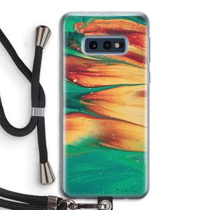 CaseCompany Green Inferno: Samsung Galaxy S10e Transparant Hoesje met koord