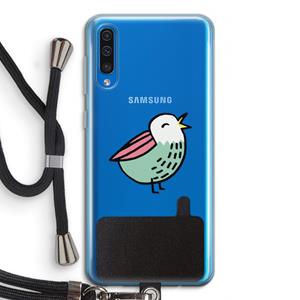 CaseCompany Birdy: Samsung Galaxy A50 Transparant Hoesje met koord