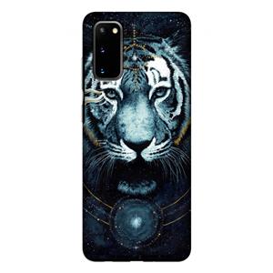 CaseCompany Darkness Tiger: Samsung Galaxy S20 Tough Case