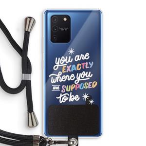 CaseCompany Right Place: Samsung Galaxy Note 10 Lite Transparant Hoesje met koord