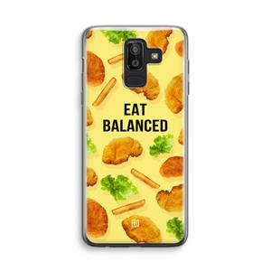 CaseCompany Eat Balanced: Samsung Galaxy J8 (2018) Transparant Hoesje