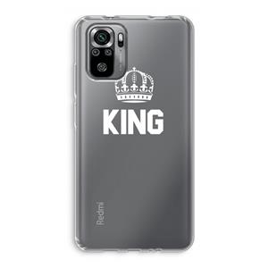 CaseCompany King zwart: Xiaomi Redmi Note 10S Transparant Hoesje