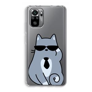 CaseCompany Cool cat: Xiaomi Redmi Note 10S Transparant Hoesje