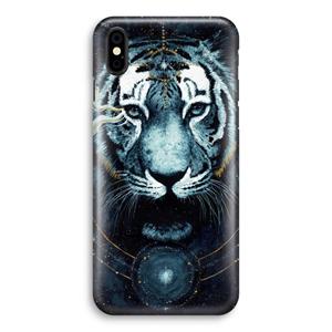 CaseCompany Darkness Tiger: iPhone X Volledig Geprint Hoesje