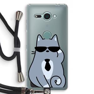 CaseCompany Cool cat: Sony Xperia XZ2 Compact Transparant Hoesje met koord