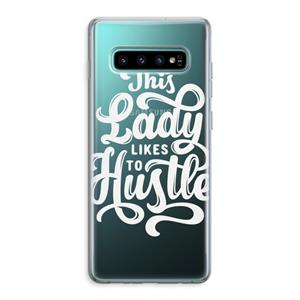 CaseCompany Hustle Lady: Samsung Galaxy S10 Plus Transparant Hoesje