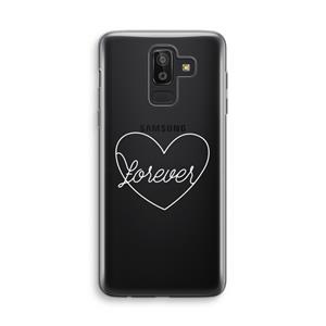 CaseCompany Forever heart pastel: Samsung Galaxy J8 (2018) Transparant Hoesje