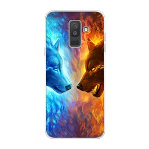 CaseCompany Fire & Ice: Samsung Galaxy A6 Plus (2018) Transparant Hoesje