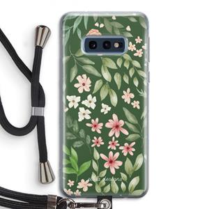 CaseCompany Botanical green sweet flower heaven: Samsung Galaxy S10e Transparant Hoesje met koord