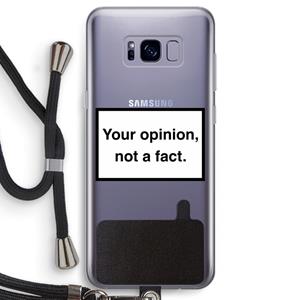 CaseCompany Your opinion: Samsung Galaxy S8 Transparant Hoesje met koord