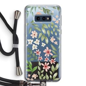 CaseCompany Botanical sweet flower heaven: Samsung Galaxy S10e Transparant Hoesje met koord
