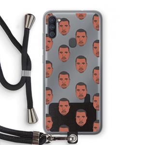 CaseCompany Kanye Call Me℃: Samsung Galaxy A11 Transparant Hoesje met koord