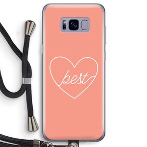 CaseCompany Best heart: Samsung Galaxy S8 Transparant Hoesje met koord