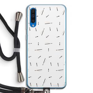 CaseCompany Hipster stripes: Samsung Galaxy A50 Transparant Hoesje met koord