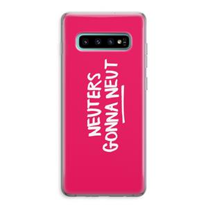 CaseCompany Neuters (roze): Samsung Galaxy S10 Plus Transparant Hoesje