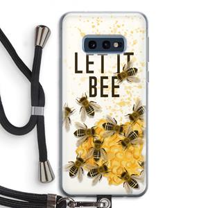 CaseCompany Let it bee: Samsung Galaxy S10e Transparant Hoesje met koord