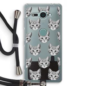 CaseCompany Kitten: Sony Xperia XZ2 Compact Transparant Hoesje met koord