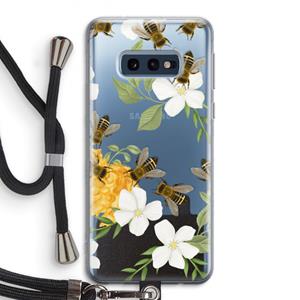 CaseCompany No flowers without bees: Samsung Galaxy S10e Transparant Hoesje met koord