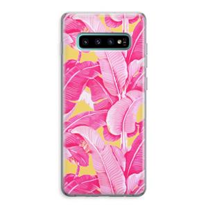 CaseCompany Pink Banana: Samsung Galaxy S10 Plus Transparant Hoesje