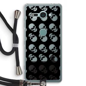 CaseCompany Musketon Skulls: Sony Xperia XZ2 Compact Transparant Hoesje met koord