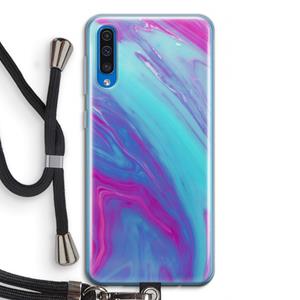 CaseCompany Zweverige regenboog: Samsung Galaxy A50 Transparant Hoesje met koord