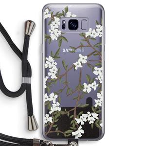 CaseCompany Blossoming spring: Samsung Galaxy S8 Transparant Hoesje met koord