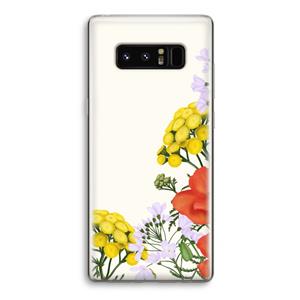 CaseCompany Wilde bloemen: Samsung Galaxy Note 8 Transparant Hoesje