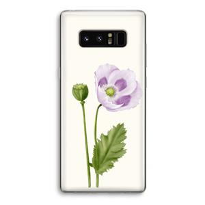 CaseCompany Purple poppy: Samsung Galaxy Note 8 Transparant Hoesje