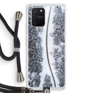 CaseCompany Snøfall: Samsung Galaxy S10 Lite Transparant Hoesje met koord