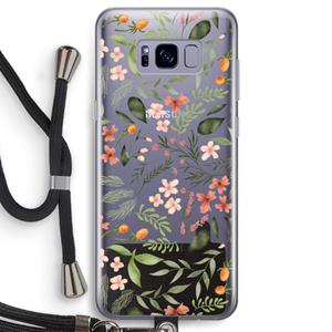 CaseCompany Sweet little flowers: Samsung Galaxy S8 Transparant Hoesje met koord