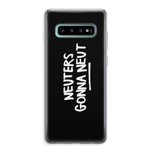 CaseCompany Neuters (zwart): Samsung Galaxy S10 Plus Transparant Hoesje